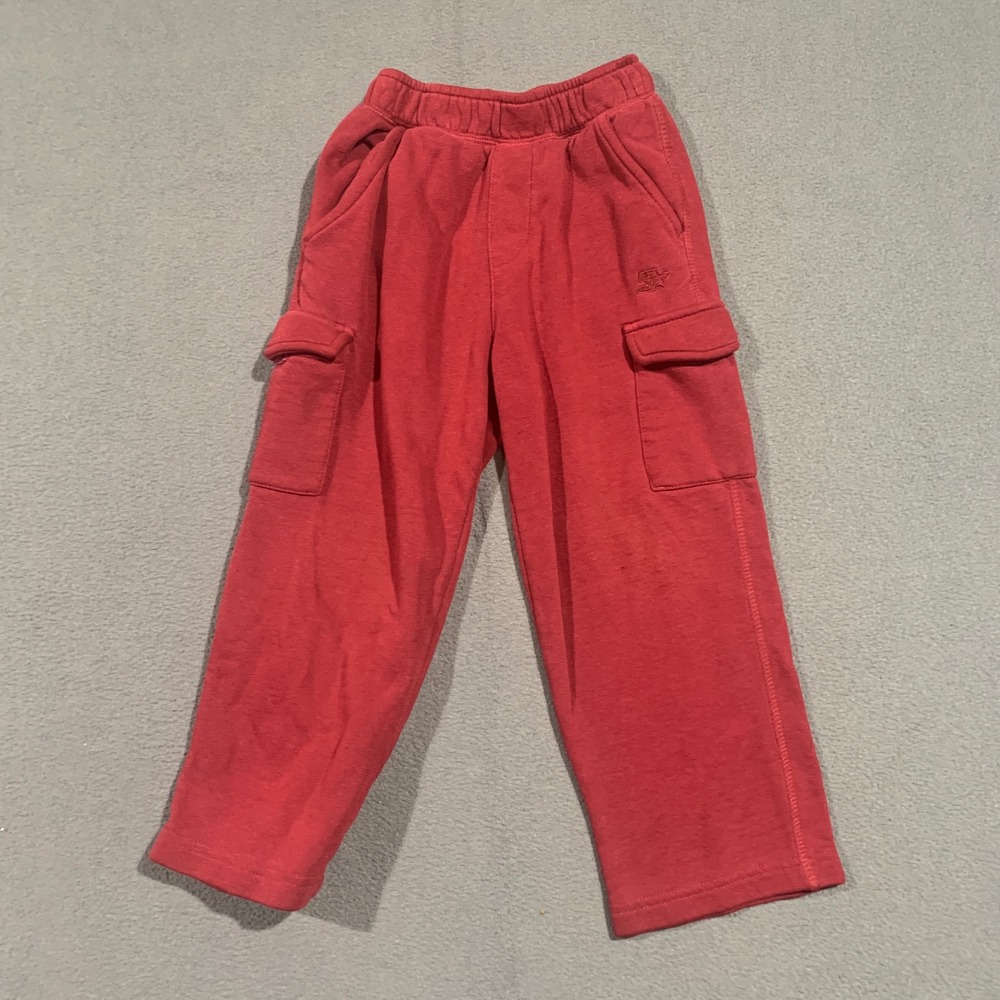 Starter Red Cargo‎ Sweatpants Kids Size XS 4-5 Athletic Comfortable